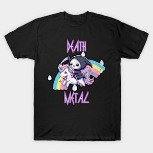 Death Metal Kawaii Grim Reaper Pastel Goth Heavy Grunge T-Shirt